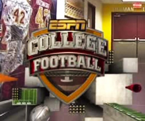 The Pat Tillman Mural and Tillman Tunnel on ESPN college football game broadcast