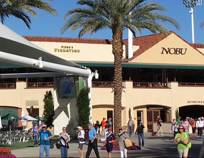 The grounds at the Indian Wells Tennis Garden during the BNP Paribas Open
