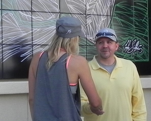 Maria Sharapova and Mike S. at the Mural Dedication Ceremony at the IWTG