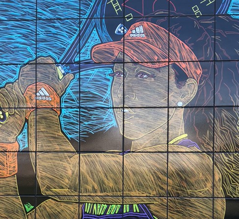 The Naomi Osaka Mural at the Indian Wells Tennis Garden in Indian Wells, California