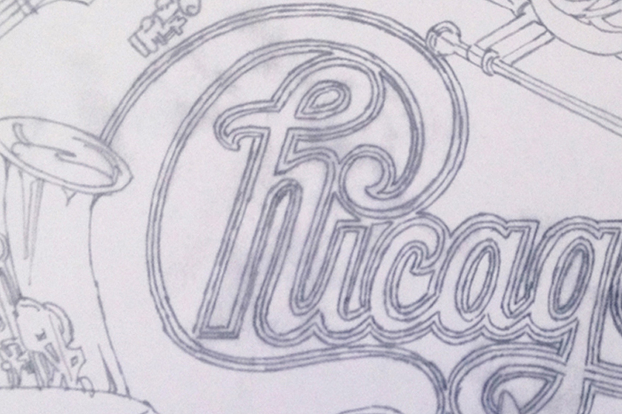 "CHICAGO MURAL DESIGN" - Pencil on Paper