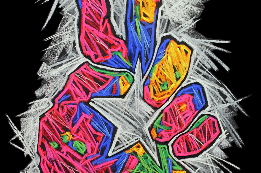 "LIDO LIVE" - Pastel Chalk on Paper