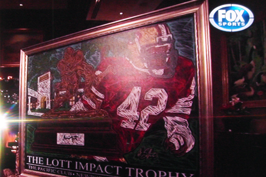 Theme art for Lott IMPACT Trophy presentation in Newport Beach, CA on FOX Sports