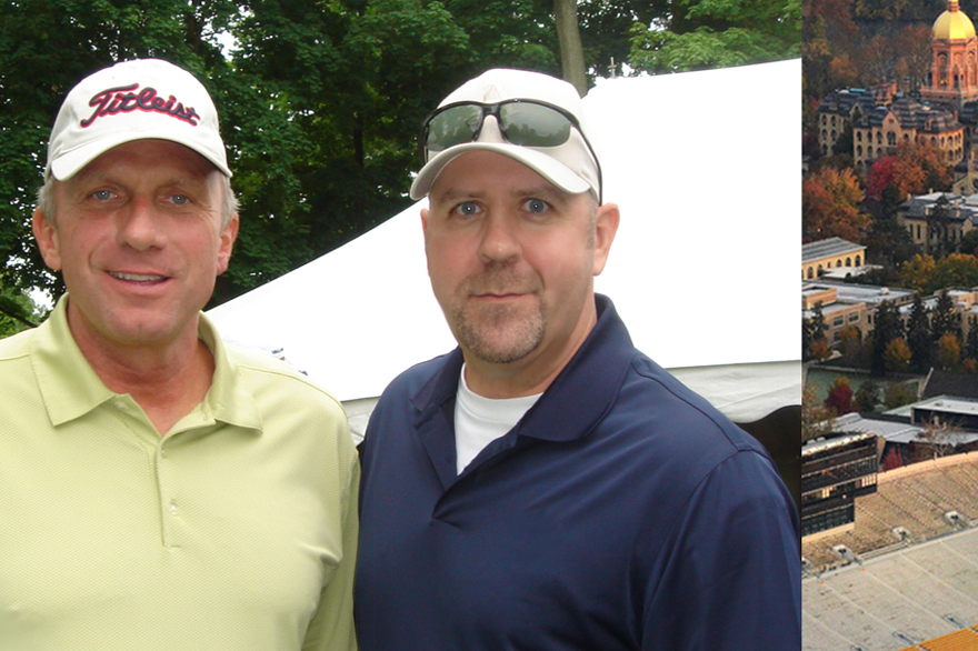 Joe Montana and Mike S. at Notre Dame Golf Tournament in South Bend, IN