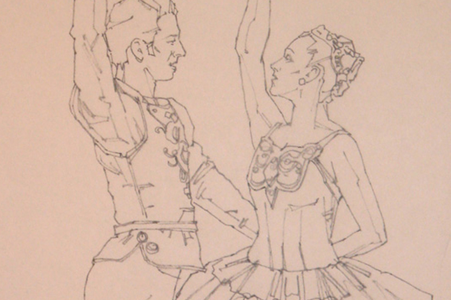 "DANCERS DESIGN" - Pencil on Paper